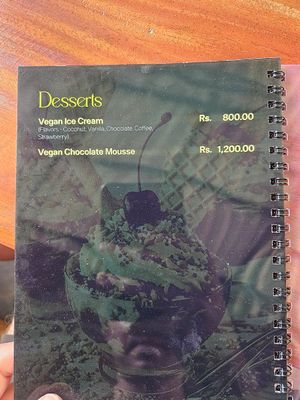 Menu at The Jackfruit Vegan Cafe in Dikwella