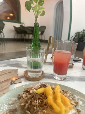 Watermelon/lemon Tisane (has basil and ginger)   at La Isla in San Juan