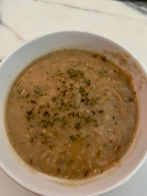 Soup of the day (white bean malanga) at La Isla in San Juan