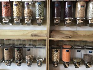 bulk grains and beans  at La Isla in San Juan