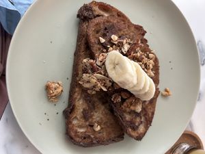 Vegan French toast  at La Isla in San Juan