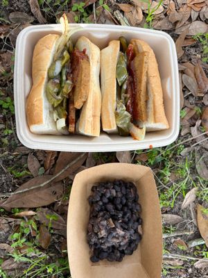 Vegan bbq sandwich with veg beans  at Seitanic Jax in Jacksonville