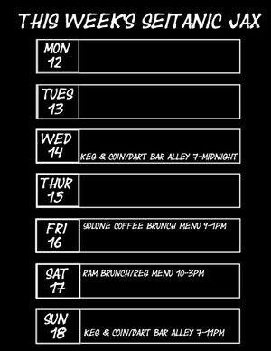 This week!! at Seitanic Jax in Jacksonville