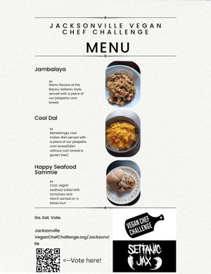 August Vegan Chef Challenge menu! at Seitanic Jax in Jacksonville