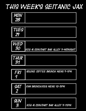 This week:) at Seitanic Jax in Jacksonville