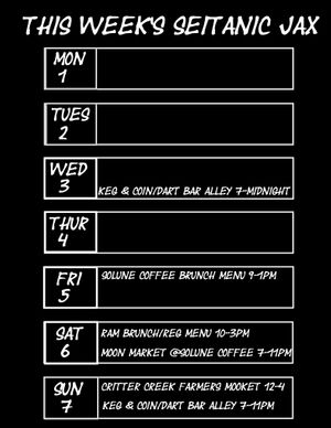 Jambalaya & Jalapeno Cornbread is sticking around for a bit now as a couple of side options, Allons!! at Seitanic Jax in Jacksonville