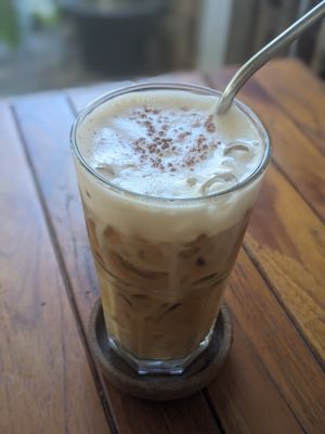 Iced Cappuccino with Oat milk at Lazy Bird in Koh Lanta