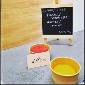 Pure Sorbet, 100% Natural.  at Elli's Healthy Specialities in Crete