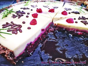 Raspberry Christmas tart  at Elli's Healthy Specialities in Crete