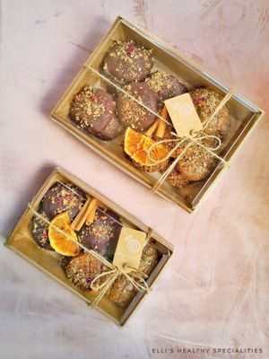 traditional Greek Christmas sweet (called "melomakarona") at Elli's Healthy Specialities in Crete