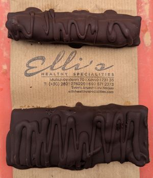 Twix (top) and Snickers (bottom) at Elli's Healthy Specialities in Crete