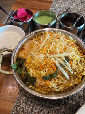 Fish biriyani  at Namaste India in Phnom Penh