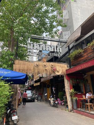 The lovely and quaint Bassac street  at Namaste India in Phnom Penh