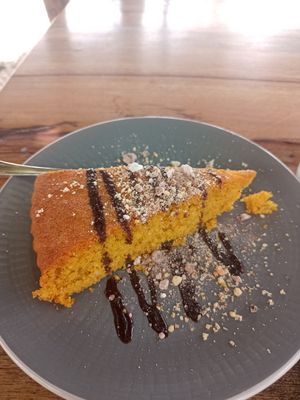 Carrot cake at Corina Pastry Shop in Zanzibar