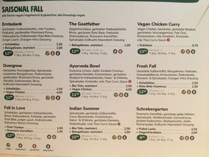 Menu  at Make in Bonn