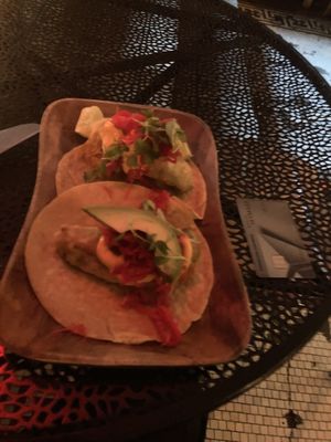Vegan fish taco  at seeyamañana in New York City
