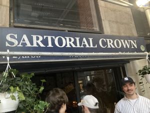 This is the front: notice that it does not say "seeyamanana," but rather it has a sign for a hat company, "Sartorial Crown." Don’t let that stop you, just go right in . at seeyamañana in New York City