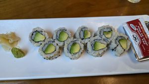 Avocado sushi at Tilly Kitchen in Chantilly