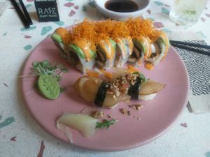 Sushi vegano at Raiz Plant Mood in Buenos Aires