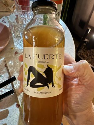 Fresh kombucha with lots of Scobie   at Raiz Plant Mood in Buenos Aires