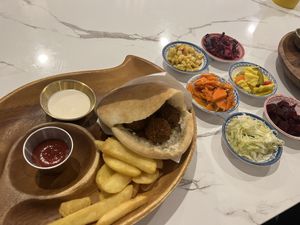 Falafel wraps with fries   at Ogen in Hua Hin