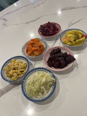 Extra little dishes for free (ask for vegan ones)   at Ogen in Hua Hin