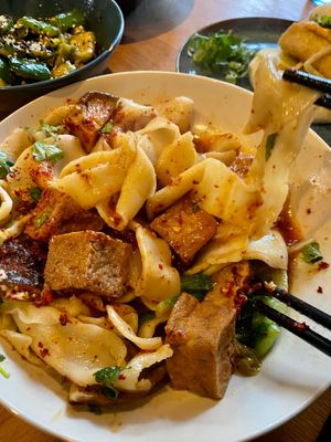 Noodles with tofu & shittake mushrooms at Wen Cheng Handpulled Noodles - II in Berlin