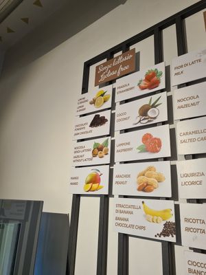 Lactose free options (Sep 2023) at Gelateria Guidi in Como