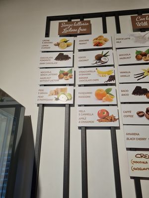 Vegan flavours at Gelateria Guidi in Como