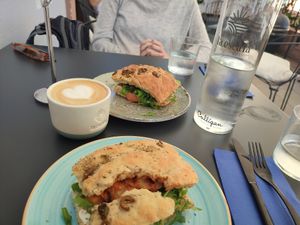 Sandwich con pan de focaccia 😋😋 at La Escala in Tenerife