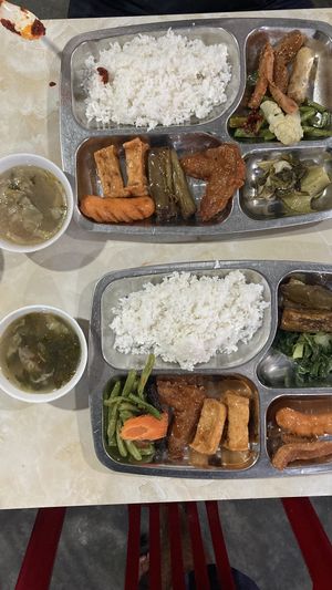 Two trays, 40k each, plenty of food!  at Tam Quang Minh   in Hoi An