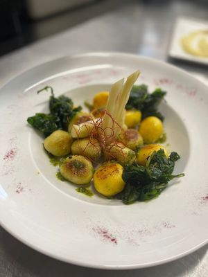 Vegane Zitrusgnocchi at Hidden Kitchen Hamburg in Hamburg