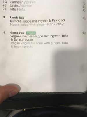 Menu  at Magic Stixx in Vienna