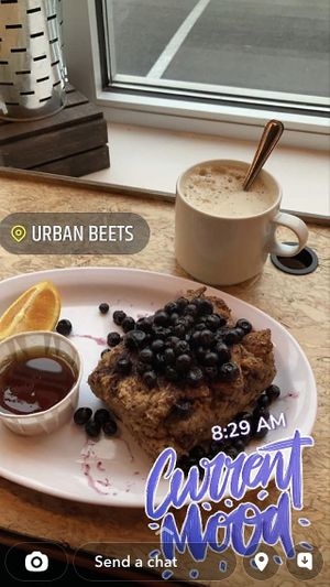 Today’s breakfast is Blueberry French Toast!!!!  at Urban Beets  in Brown Deer