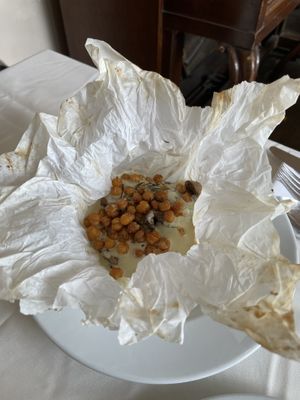 Papillote de hongos  at Amador in Buenos Aires