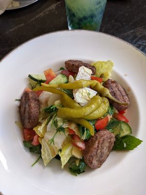 Vegan meatlessball salad at The House Cafe in Istanbul