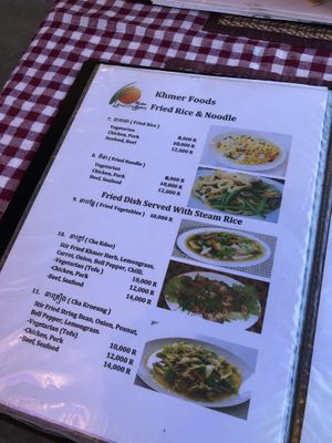 Menu  at Lemongrass Bistro in Kampot