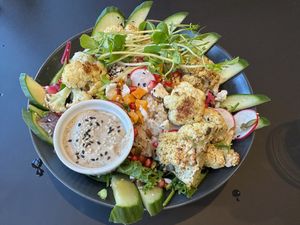cauliflower power bowl at Revelstoke Kitchen & Cafe in Toronto