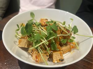 Maple tofu bites  at Revelstoke Kitchen & Cafe in Toronto