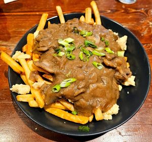 Mushroom poutine at Revelstoke Kitchen & Cafe in Toronto