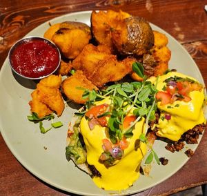 Chorizo Benny at Revelstoke Kitchen & Cafe in Toronto