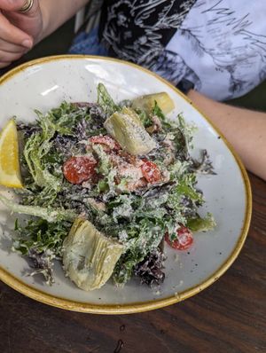 Artichoke salad at Fresh on Crawford in Toronto