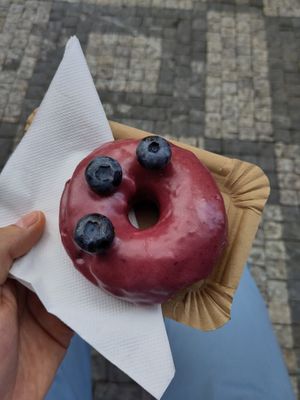 Blueberry Donut at Donuterie in Prague