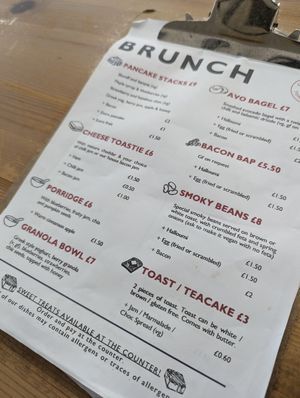 Menu August 2024 at Clwb Coffi in Tonypandy