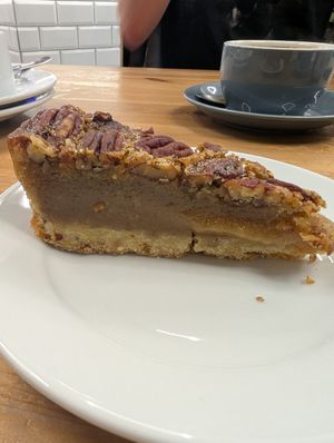 Pecan pie at Clwb Coffi in Tonypandy
