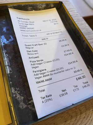   at Cantuccio in Tunbridge Wells