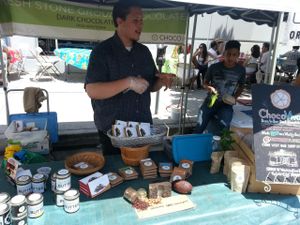 chocovivo vegan chocolate at Farmer's Market - Mar Vista in Los Angeles
