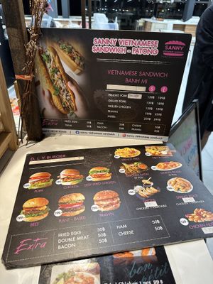 Menu   at Sanny Vietnamese Sandwich - Food Stand in Phuket