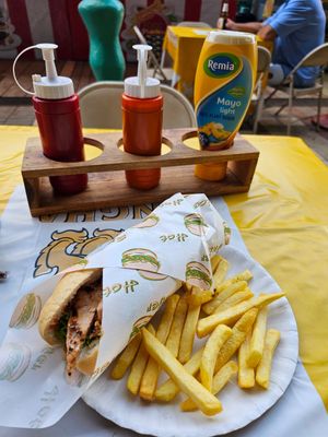 They automatically switched out the mayo bottle with this one🌱 at Sanny Vietnamese Sandwich - Food Stand in Phuket