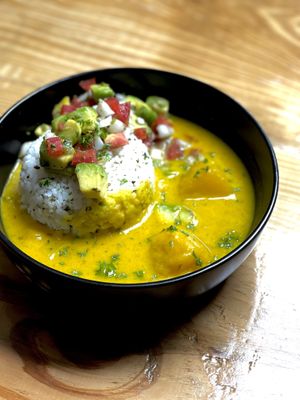 Pumpkin curry soup   at The Community Kitchen in Panama City